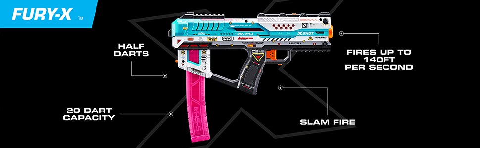 An image of the Xshot skins pro fury X blaster